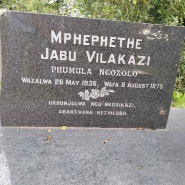 VILAKAZI Mphephethe Jabu 1936-1975