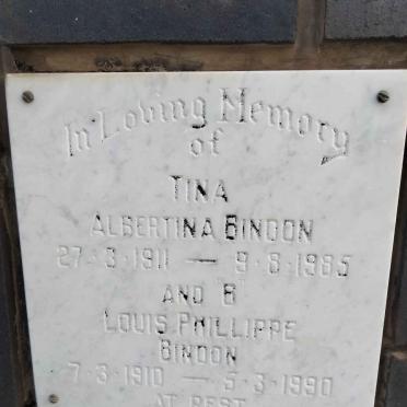 BINDON Louis Phillippe 1910-1990 &amp; Tina Albertina 1911-1985