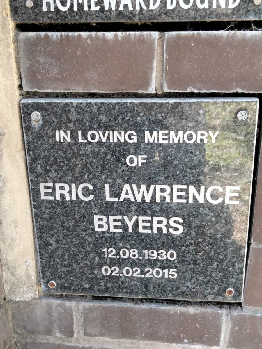 BEYERS Eric Lawrence 1930-2015