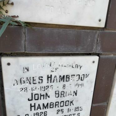 HAMBROOK John Brian 1926-1997 &amp; Agnes 1925-1991