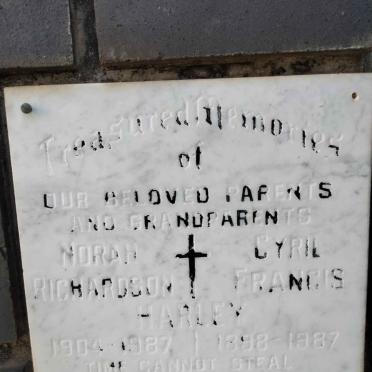 HARLEY Cyril Francis 1898-1987 &amp; Norah Richardson 1904-1987