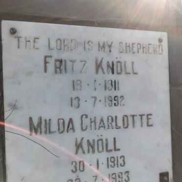KNOLL Fritz 1911-1992 &amp; Milda Charlotte 1913-1993