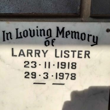 LISTER Larry 1918-1978