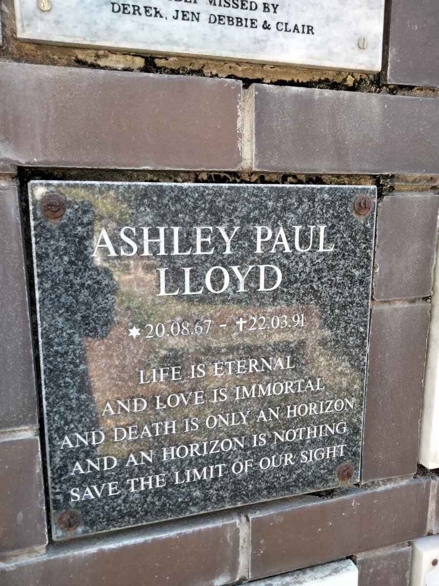 LLOYD Ashley Paul 1967-1991
