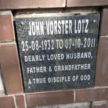 LOTZ John Vorster 1932-2011