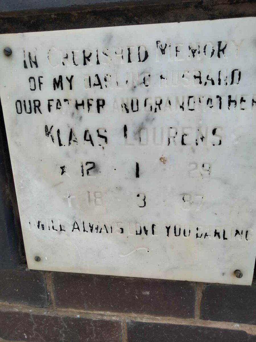 LOURENS Klaas 1929-1987