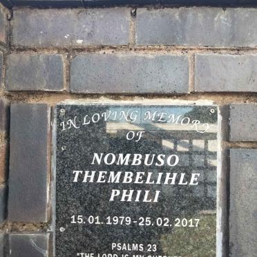 PHILI Nombuso Thembelihle 1979-2017