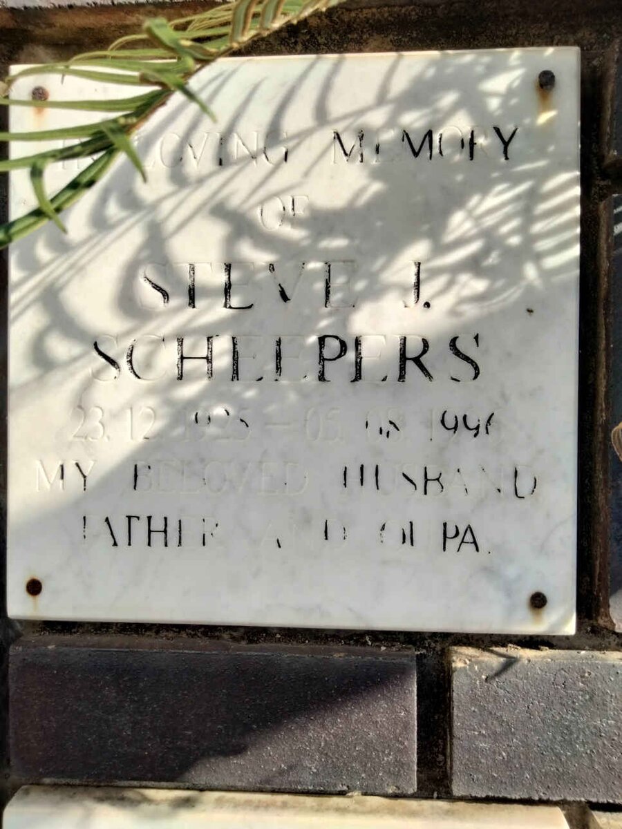 SCHEEPERS Steve J. 1925-1996