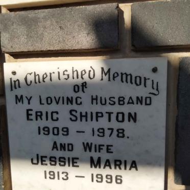 SHIPTON Eric 1909-1978 &amp; Jessie Maria 1913-1996