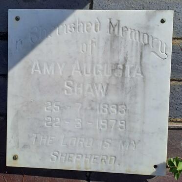 SHAW Amy Augusta 1893-1979