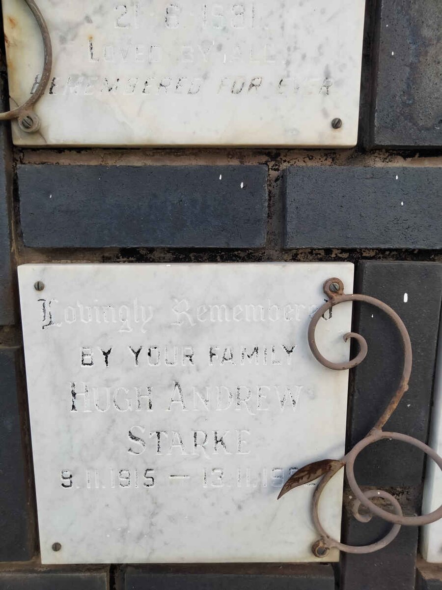 STARKE Hugh Andrew 1915-19??