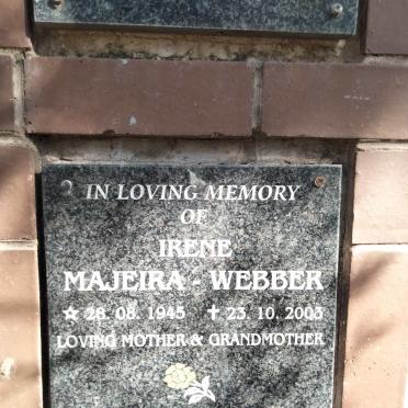 WEBBER Irene Majeira 1945-2003