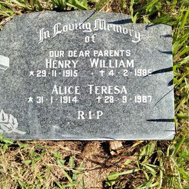 ? Henry William 1915-1985 & Alice Teresa 1914-1987