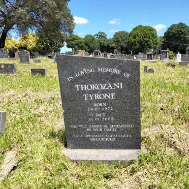 ? Thokozani Tyrone 1972-2002