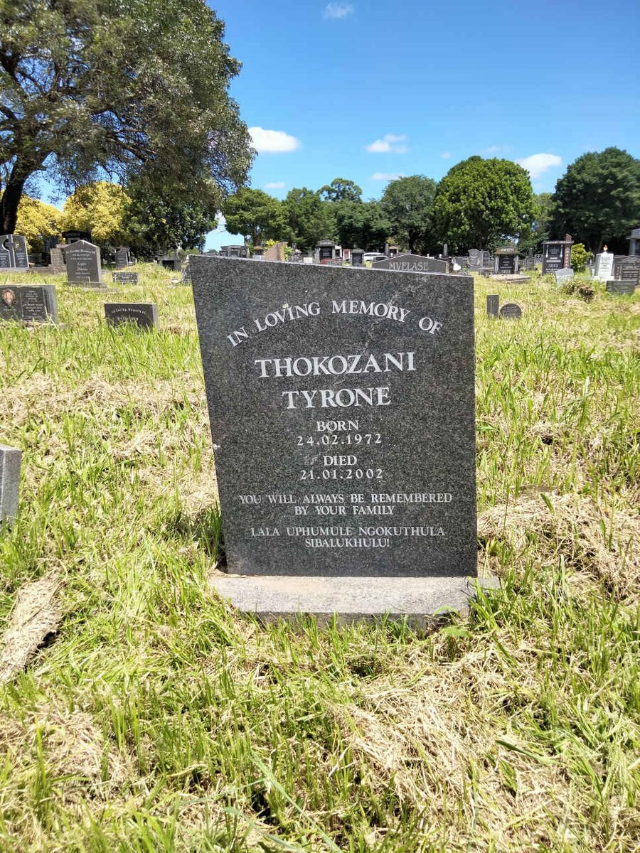 ? Thokozani Tyrone 1972-2002