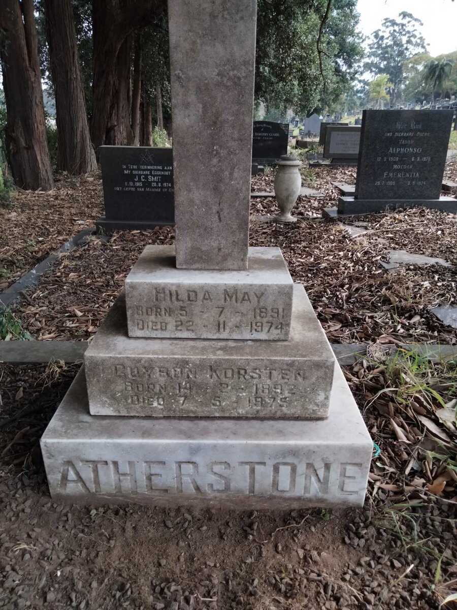 ATHERSTONE Buybon Korsten 1892-1975 &amp; Hilda May 1891-1974