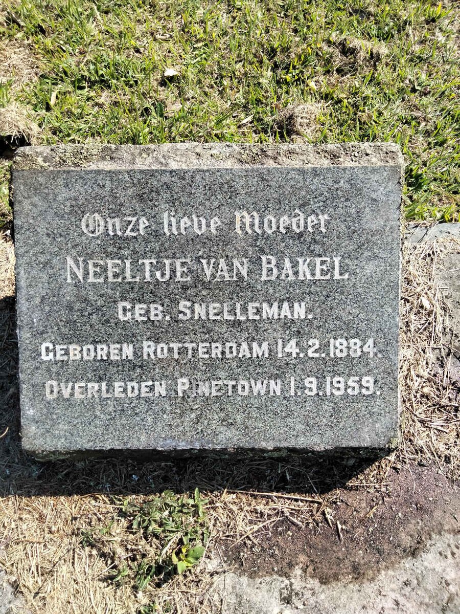BAKEL Neeltjie, van nee SNELLEMAN 1884-1959