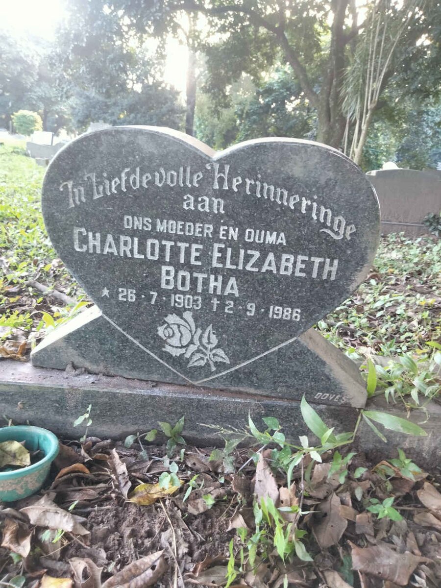 BOTHA Charlotte Elizabeth 1903-1986