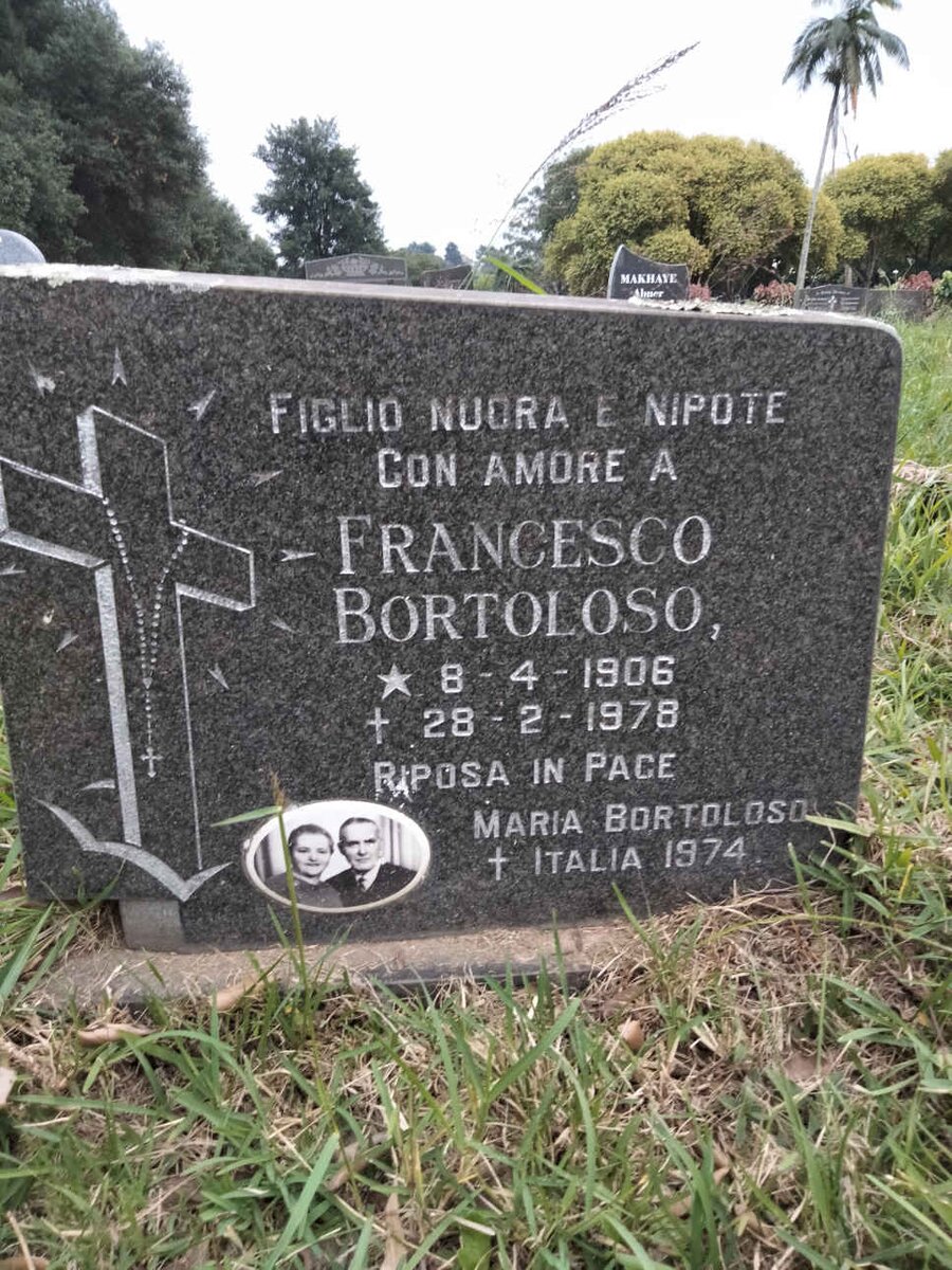 BORTOLOSO Francesco 1906-1978 &amp; Maria -1974