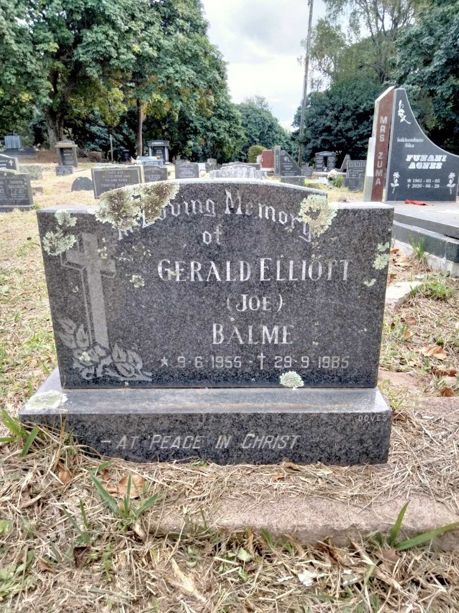 BALME Gerald Elliott 1955-1985