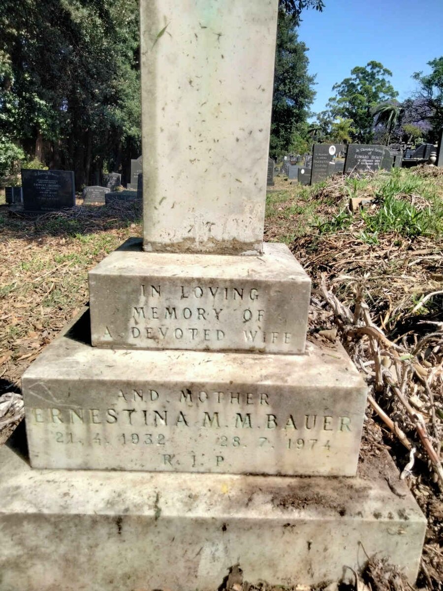 BAUER Ernestina M.M. 1932-1974