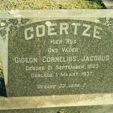 COERTZE Gideon Cornelius Jacobus 1883-1937
