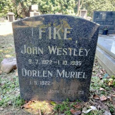 FIKE John Westley 1922-1995 &amp; Doreen Muriel 1922-