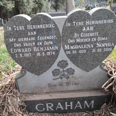 GRAHAM Edward Benjamin 1917-1974 &amp; Magdalena Sophia 1923-2006