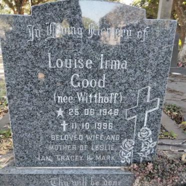 GOOD Louise Irma nee WHITTHOFF 1946-1996
