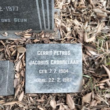 GROBBELAAR Gerrit Petrus Jacobus 1904-1987 &amp; Johanna Susarah Cornelia 1910-1999 :: GRIFFITHS Mark 1968-1977