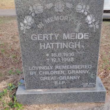 HATTINGH Gerty Meide 1916-1998