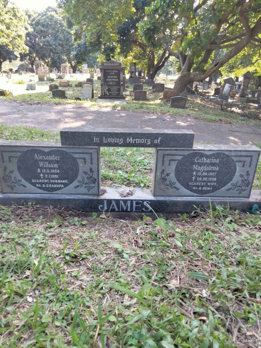 JAMES Alexander William 1924-1991 & Catharina Magdalena 1927-1998