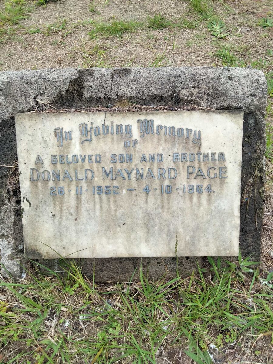 PAGE Donald Maynard 1952-1964