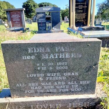 PASS Edna nee MATHERS 1927-2002