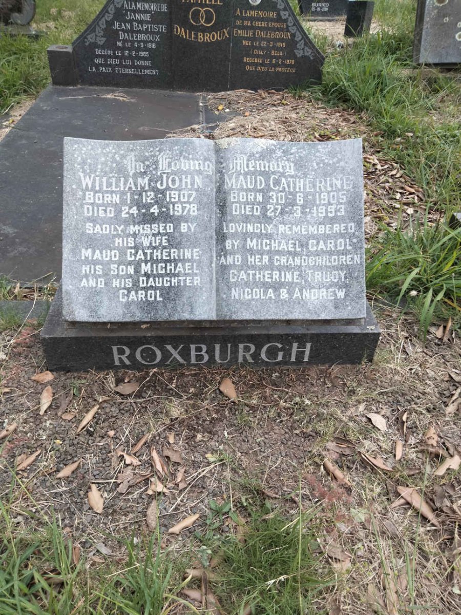 ROXBURGH William John 1907-1978 &amp; Maud Catherine 1905-1993