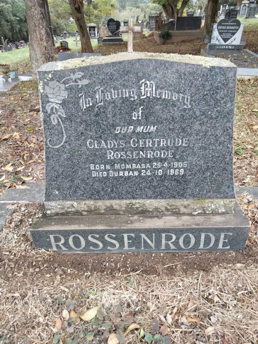 ROSSENRODE Gladys Gertrude 1905-1969