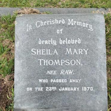 THOMPSON Sheila Mary nee RAW -1970