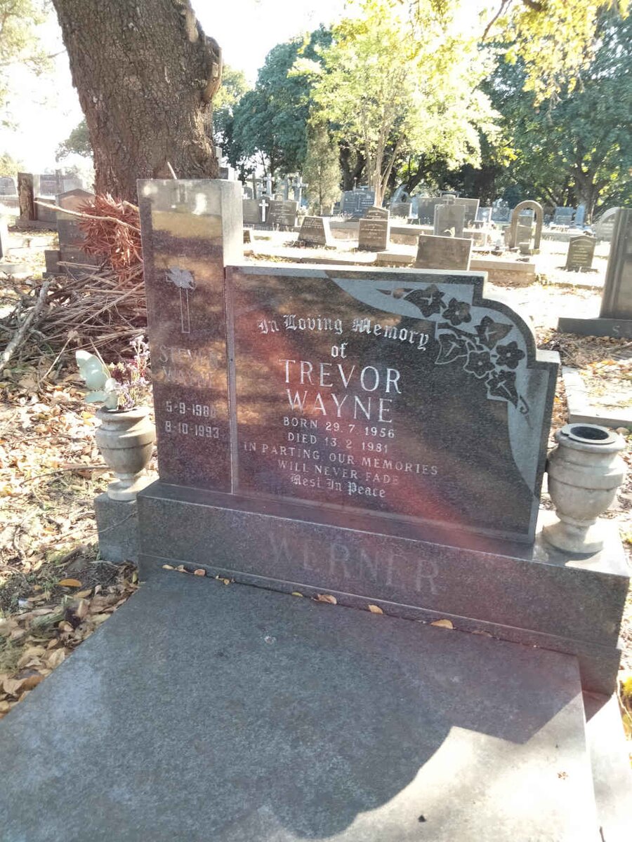 WERNER Trevor Wayne 1956-1981 :: WERNER Steven Wayne 198?-1993