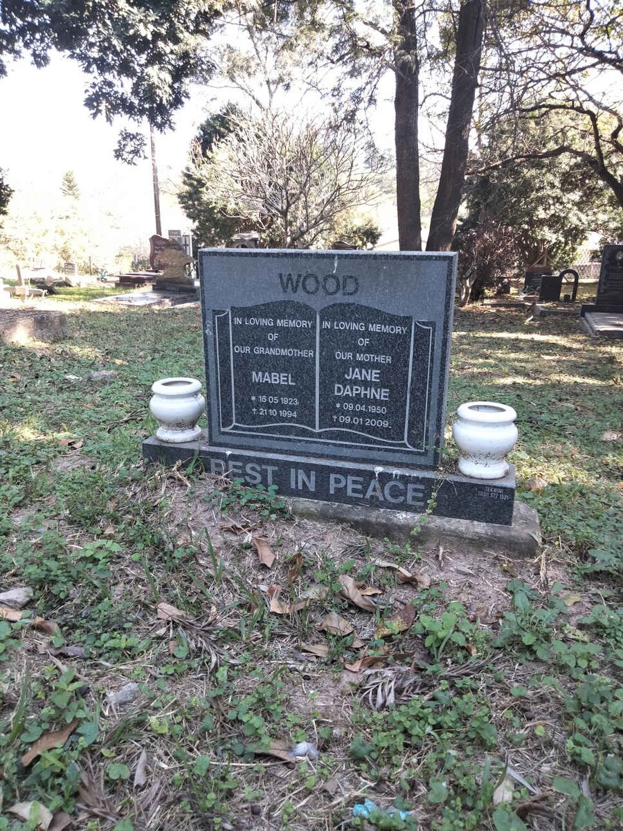 WOOD Mabel 1923-1994 :: WOOD Jane Daphne 1950-2009