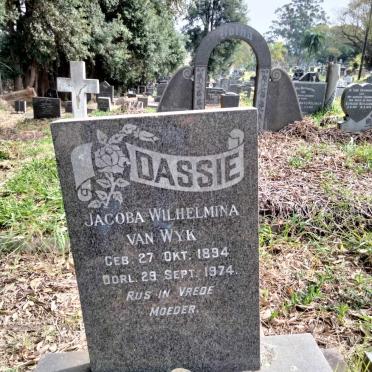 WYK Jacoba Wilhelmina, van 1894-1974
