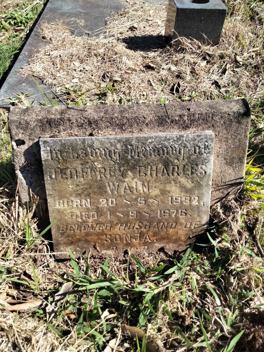 WAIN Jeoffrey Charles 19?2-1976