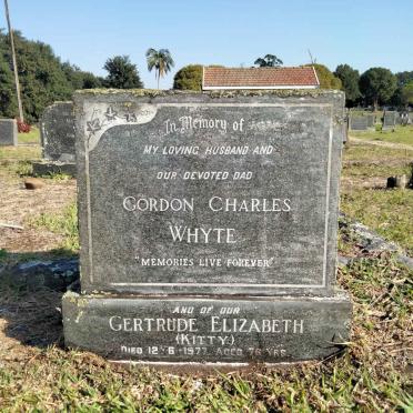 WHYTE Gordon Charles &amp; Gertrude Elizabeth -1977