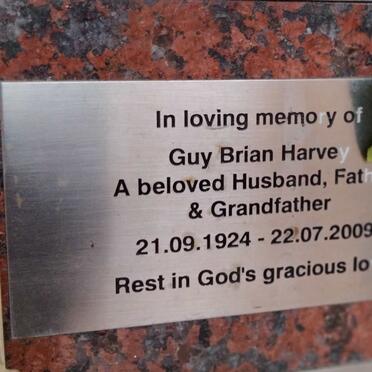 HARVEY Guy Brian 1924-2009