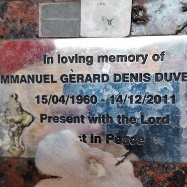 DUVERGE Emmanuel Gèrard Denis 1960-2011