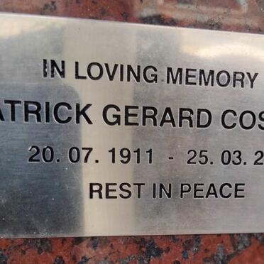 COSTELLO Patrick Gerard 1911-2002