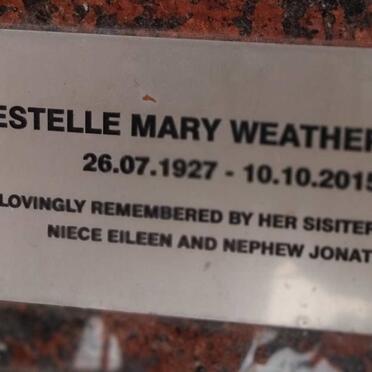 WEATHERHOGG Estelle Mary 1927-2015