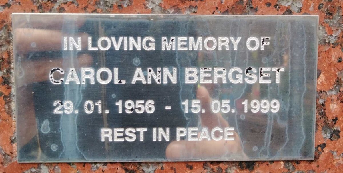 BERGSET Carol Ann 1956-1999