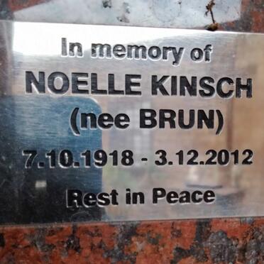 KINSCH Noelle nee BRUN 1918-2012