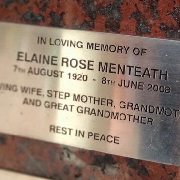 MENTEATH Elaine Rose 1920-2008