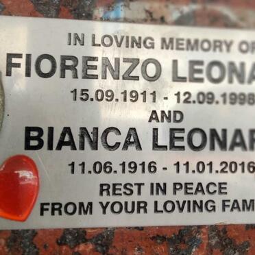 LEONARDI Fiorenzo 1911-1998 & Bianca 1916-2016
